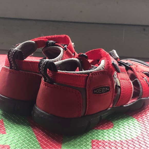 KEEN Toddler Seacamp II CNX Racing Red/Gargoyle 1014470 Water Shoes Size 13 - Picture 6 of 11